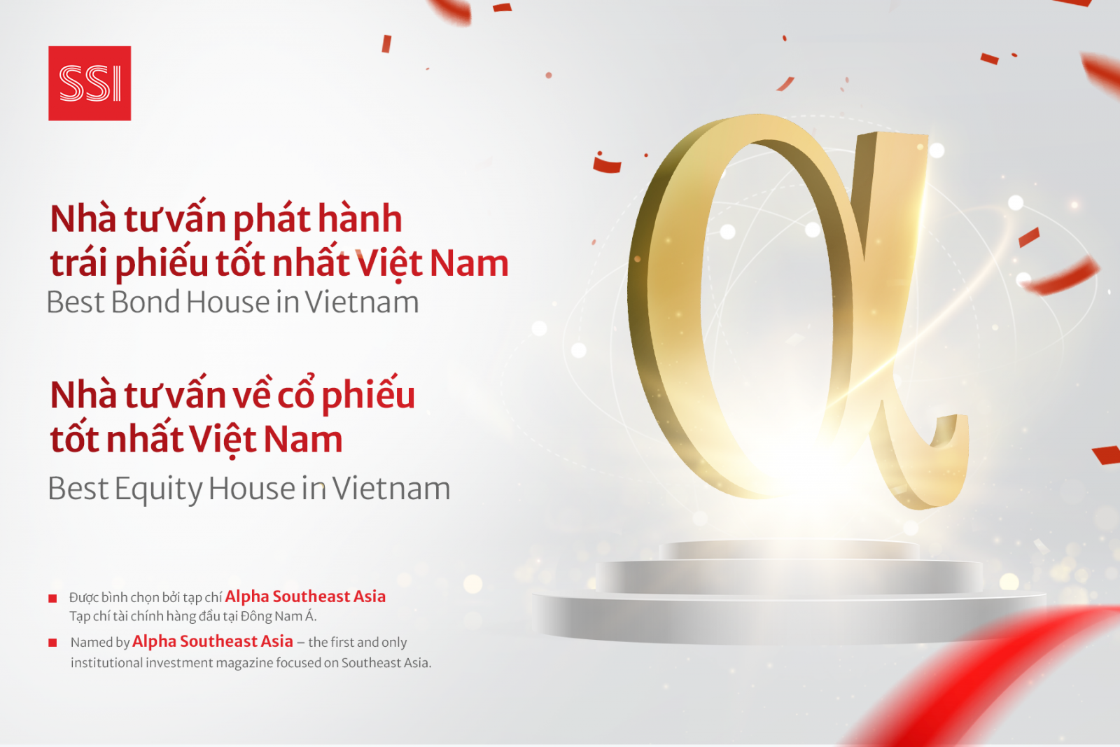 "BỘI THU" GIẢI THƯỞNG, CHỨNG KHOÁN SSI TIẾP TỤC ĐÓN TIN VUI TỪ ALPHA ...